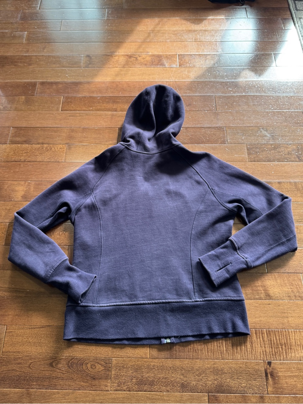 Lululemon Scuba Hoodie Cotton Fleece Sz 12 Dark Purple - Picture 10 of 12